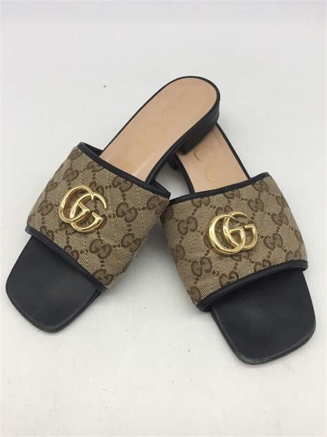 gucci black matelassé slides|Women's GG matelassé canvas slide sandal .